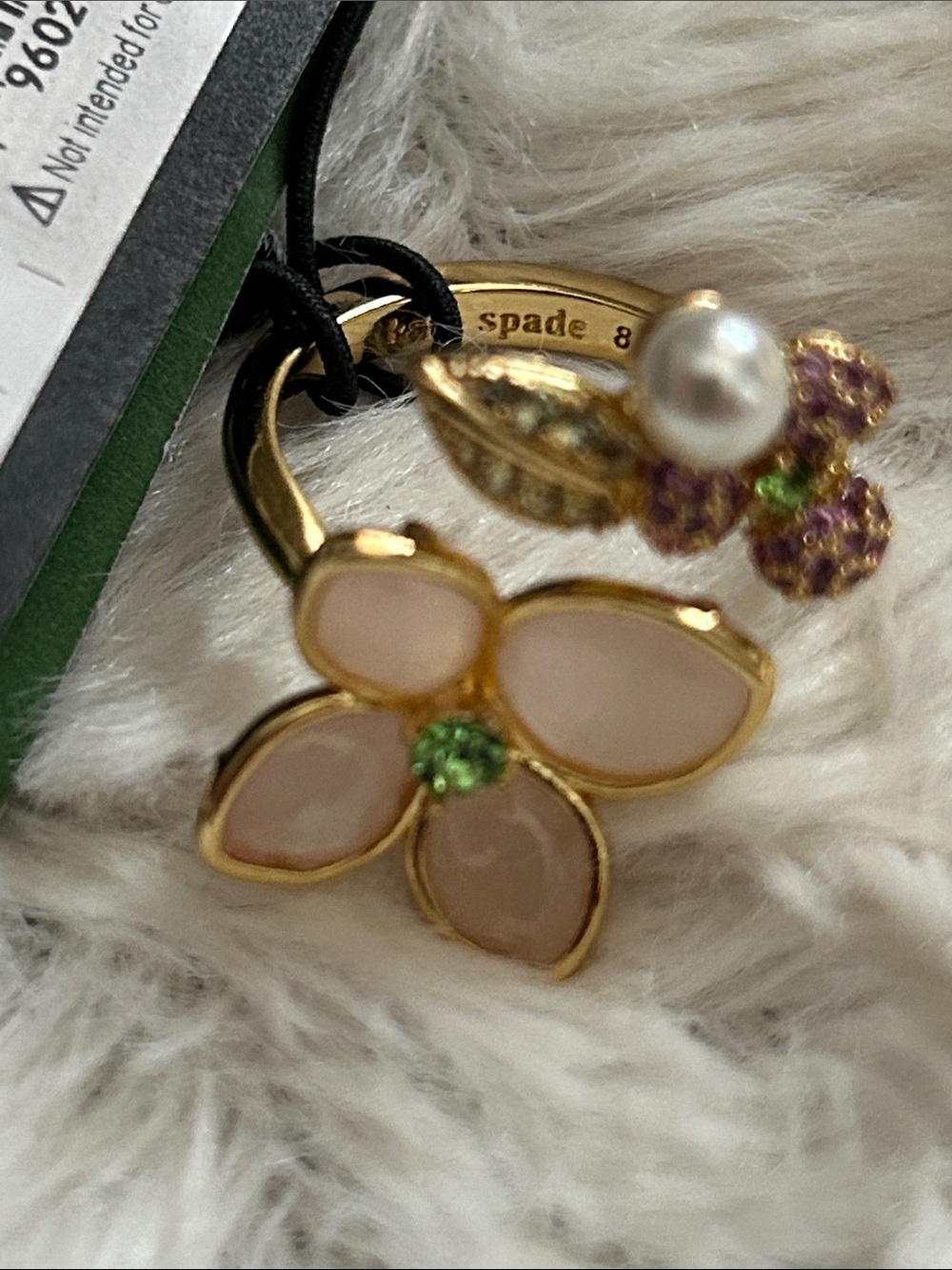 NWT $128 kate spade Pastel Petals Ring - Picture 8 of 12